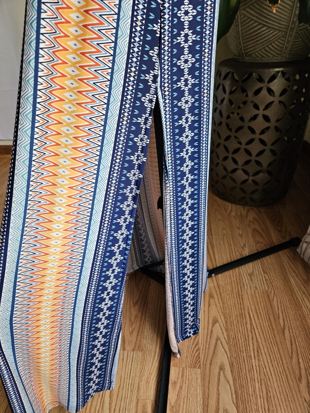 ANEL Woman’s Fashion Geometric Tribal Print Strapless Maxi Dress - Size L - Picture 7 of 15